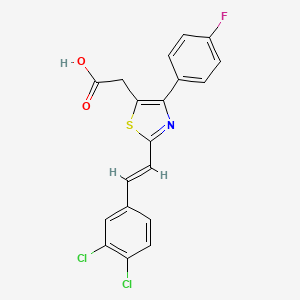 2-(2-(3,4-Dichlorophenyl)ethenyl)-4-(4-fluorophenyl)-5-thiazoleacetic acid