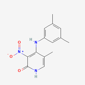 2(1H)-Pyridinone, 4-((3,5-dimethylphenyl)amino)-5-methyl-3-nitro-