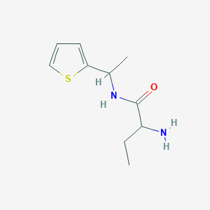 molecular formula C10H16N2OS B1518542 2-amino-N-[1-(thiophen-2-yl)ethyl]butanamide CAS No. 1218578-99-4