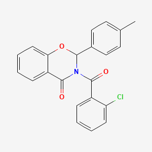 2,3-Dihydro-3-(2-chlorobenzoyl)-2-(4-methylphenyl)-4H-1,3-benzoxazin-4-one