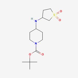 molecular formula C14H26N2O4S B1518543 Tert-butyl 4-[(1,1-dioxo-1lambda6-thiolan-3-yl)amino]piperidine-1-carboxylate CAS No. 1154102-47-2