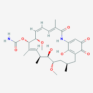 molecular formula C28H38N2O9 B15185434 17-O-Demethylgeldanamycin CAS No. 52762-28-4