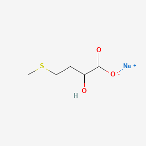 molecular formula C5H9NaO3S B15185449 Sodium 2-hydroxy-4-(methylthio)butanoate CAS No. 23597-90-2