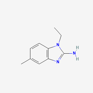 molecular formula C10H13N3 B1518545 1-ethyl-5-methyl-1H-1,3-benzodiazol-2-amine CAS No. 1155599-00-0