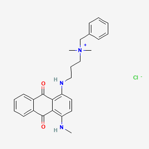 Benzyl(3-((9,10-dihydro-4-(methylamino)-9,10-dioxo-1-anthryl)amino)propyl)dimethylammonium chloride