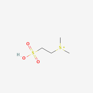 molecular formula C4H11O3S2+ B15185456 2-(Dimethyl-lambda(4)-sulfanyl)ethanesulfonic acid CAS No. 53501-91-0