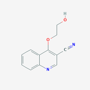 molecular formula C12H10N2O2 B1518546 4-(2-Hydroxyethoxy)quinoline-3-carbonitrile CAS No. 1156318-36-3