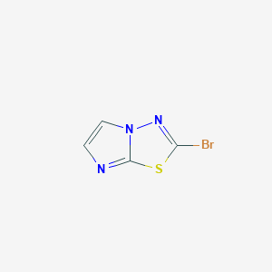 molecular formula C4H2BrN3S B1518548 2-Bromoimidazo[2,1-b][1,3,4]thiadiazole CAS No. 1137142-58-5