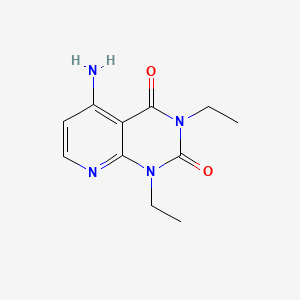 molecular formula C11H14N4O2 B15185492 Pyrido(2,3-d)pyrimidine-2,4(1H,3H)-dione, 5-amino-1,3-diethyl- CAS No. 112734-87-9