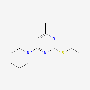 Pyrimidine, 4-methyl-2-((1-methylethyl)thio)-6-(1-piperidinyl)-