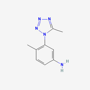 molecular formula C9H11N5 B1518550 4-methyl-3-(5-methyl-1H-1,2,3,4-tetrazol-1-yl)aniline CAS No. 1157100-04-3