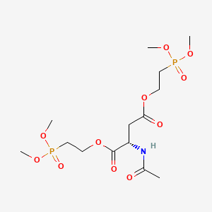 DL-Aspartic acid, N-acetyl-, bis(2-(dimethoxyphosphinyl)ethyl) ester