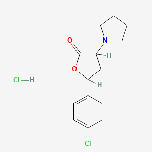 Dihydro-5-(4-chlorophenyl)-3-(1-pyrrolidinyl)-2(3H)-furanone hydrochloride