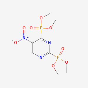 molecular formula C8H13N3O8P2 B15185549 (5-Nitro-2,4-pyrimidinediyl)bisphosphonic acid tetramethyl ester CAS No. 81216-16-2