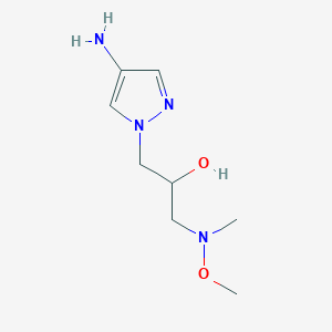 molecular formula C8H16N4O2 B1518555 1-(4-amino-1H-pyrazol-1-yl)-3-[methoxy(methyl)amino]propan-2-ol CAS No. 1154213-77-0