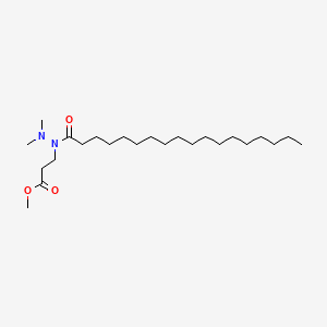 molecular formula C24H48N2O3 B15185557 Octadecanoic acid, 1-(3-methoxy-3-oxopropyl)-2,2-dimethylhydrazide CAS No. 96804-37-4