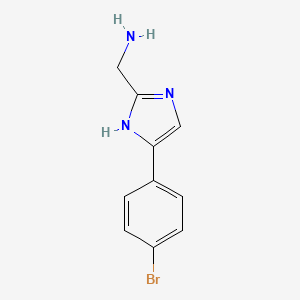 molecular formula C10H10BrN3 B1518556 (4-(4-Bromophenyl)-1H-imidazol-2-YL)methanamine CAS No. 944897-79-4