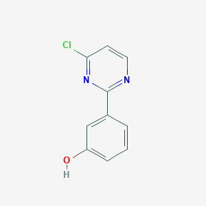 molecular formula C10H7ClN2O B1518558 3-(4-氯嘧啶-2-基)苯酚 CAS No. 1155596-42-1
