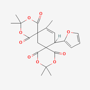 2,4,10,12-Tetraoxadispiro(5.1.5.3)hexadec-14-ene-1,5,9,13-tetrone, 16-(2-furanyl)-3,3,11,11,14-pentamethyl-