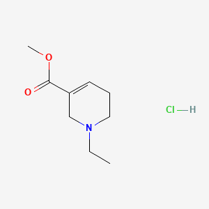 molecular formula C9H16ClNO2 B15185606 3-Pyridinecarboxylic acid, 1,2,5,6-tetrahydro-1-ethyl-, methyl ester, hydrochloride CAS No. 114878-44-3