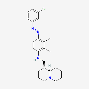 2H-Quinolizine-1-methanamine, N-(4-((3-chlorophenyl)azo)-2,3-dimethylphenyl)octahydro-, (1R-trans)-