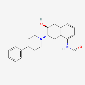 Acetamide, N-(5,6,7,8-tetrahydro-6-hydroxy-7-(4-phenyl-1-piperidinyl)-1-naphthalenyl)-trans-(+-)-