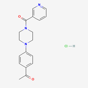 Piperazine, 1-(4-acetylphenyl)-4-(3-pyridinylcarbonyl)-, monohydrochloride