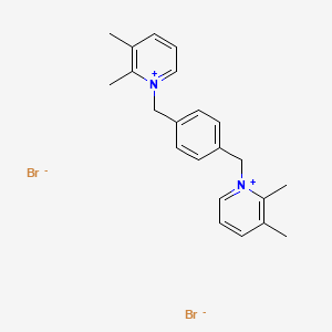 molecular formula C22H26Br2N2 B15185773 Pyridinium, 1,1'-(p-phenylenedimethylene)bis(2,3-dimethyl-, dibromide CAS No. 102584-22-5