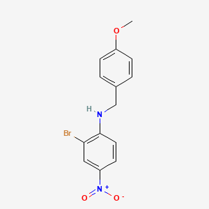 molecular formula C14H13BrN2O3 B1518578 2-Bromo-N-(4-methoxybenzyl)-4-nitroaniline CAS No. 1150271-16-1