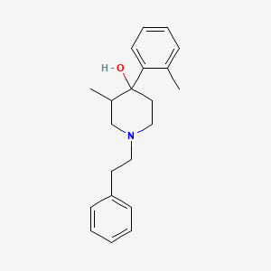 molecular formula C21H27NO B15185780 3-Methyl-1-phenethyl-4-(o-tolyl)-4-piperidinol CAS No. 95289-29-5