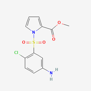 1H-Pyrrole-2-carboxylic acid, 1-((5-amino-2-chlorophenyl)sulfonyl)-, methyl ester