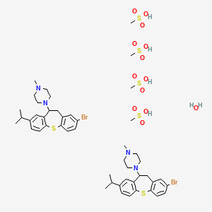 1-(3-bromo-8-propan-2-yl-5,6-dihydrobenzo[b][1]benzothiepin-6-yl)-4-methylpiperazine;methanesulfonic acid;hydrate