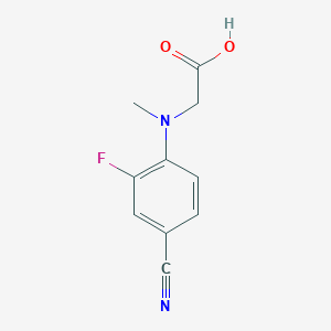molecular formula C10H9FN2O2 B1518583 2-[(4-Cyano-2-fluorophenyl)(methyl)amino]acetic acid CAS No. 1156886-34-8