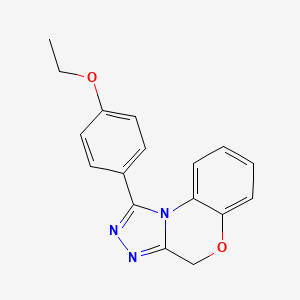 molecular formula C17H15N3O2 B15185846 1-(4-Ethoxyphenyl)-4H-(1,2,4)triazolo(3,4-c)(1,4)benzoxazine CAS No. 93299-82-2