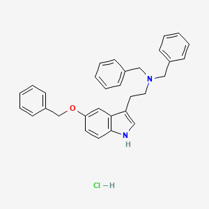 molecular formula C31H31ClN2O B15185855 5-(Benzyloxy)-3-(2-(dibenzylamino)ethyl)indole monohydrochloride CAS No. 51125-67-8