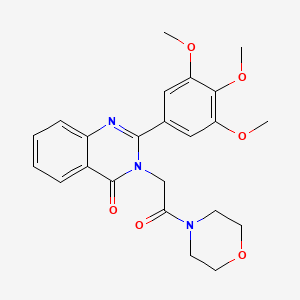 Morpholine, 4-((4-oxo-2-(3,4,5-trimethoxyphenyl)-3(4H)-quinazolinyl)acetyl)-