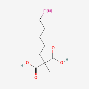 (18)F-labeled 2-(5-fluoropentyl)-2-methyl malonic acid