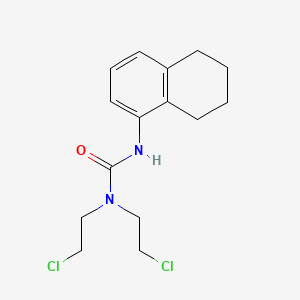 molecular formula C15H20Cl2N2O B15185890 Urea, 1,1-bis(2-chloroethyl)-3-(5,6,7,8-tetrahydronaphth-1-yl)- CAS No. 102434-12-8