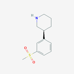 (3S)-3-(3-(Methylsulfonyl)phenyl)piperidine