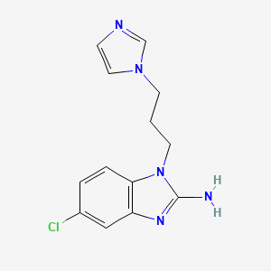 molecular formula C13H14ClN5 B1518592 5-氯-1-[3-(1H-咪唑-1-基)丙基]-1H-1,3-苯并二唑-2-胺 CAS No. 1154368-05-4