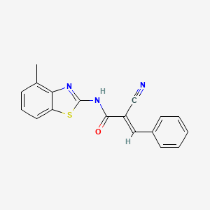 2-Cyano-N-(4-methyl-2-benzothiazolyl)-3-phenyl-2-propenamide