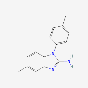 molecular formula C15H15N3 B1518594 5-甲基-1-(4-甲基苯基)-1H-1,3-苯并二唑-2-胺 CAS No. 1156924-42-3