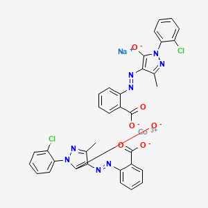 Sodium bis(2-((1-(2-chlorophenyl)-4,5-dihydro-3-methyl-5-oxo-1H-pyrazol-4-yl)azo)benzoato(2-))cobaltate(1-)