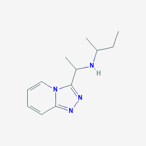 molecular formula C12H18N4 B1518596 (丁烷-2-基)(1-{[1,2,4]三唑并[4,3-a]吡啶-3-基}乙基)胺 CAS No. 1156212-02-0