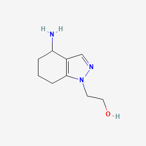 molecular formula C9H15N3O B1518597 2-(4-氨基-4,5,6,7-四氢-1H-吲哚-1-基)乙醇 CAS No. 1114824-03-1