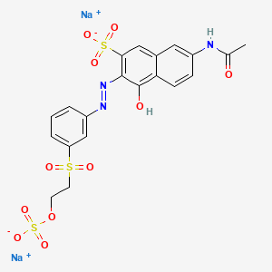 Disodium 7-acetamido-4-hydroxy-3-((3-((2-(sulphonatooxy)ethyl)sulphonyl)phenyl)azo)naphthalene-2-sulphonate