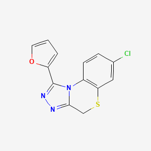 7-Chloro-1-(2-furanyl)-4H-(1,2,4)triazolo(3,4-c)(1,4)benzothiazine