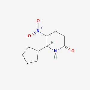 molecular formula C10H16N2O3 B1518601 6-Cyclopentyl-5-nitropiperidin-2-one CAS No. 1000345-72-1