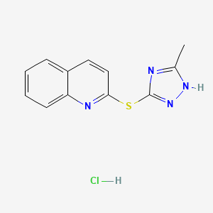 Quinoline, 2-((5-methyl-4H-1,2,4-triazol-3-yl)thio)-, hydrochloride