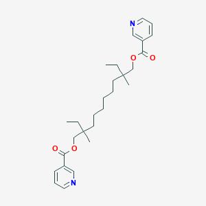 Nicotinic acid, 2,9-diethyl-2,9-dimethyldecamethylene ester